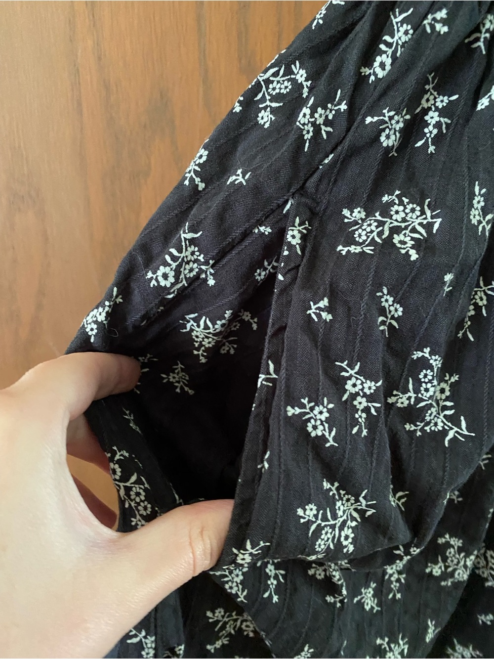Aerie corset black floral midi dress - Picture 6 of 13